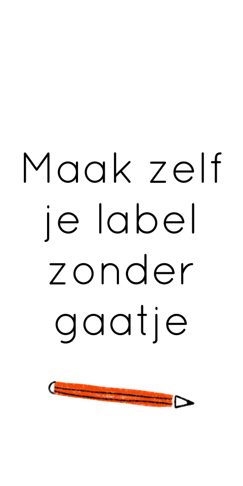 Doopsuiker label maak zelf zonder gaatje | 16 stuks